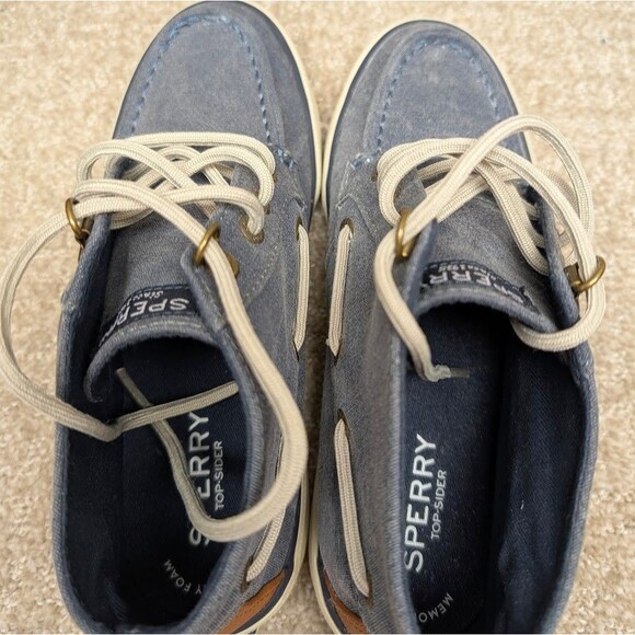 Sperry Pier Crest Ankle Deck Boots Women’s 6M Light Blue Memory Foam Waterproof - Picture 9 of 11